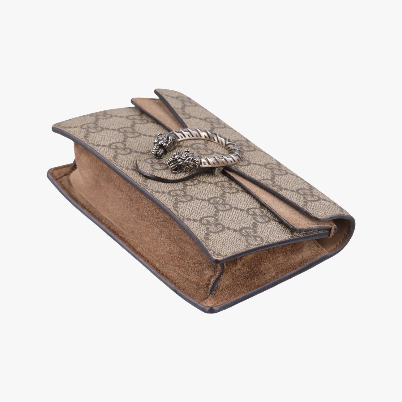 Gucci Dionysus Brown Canvas Suede Shoulder Bag — view 4
