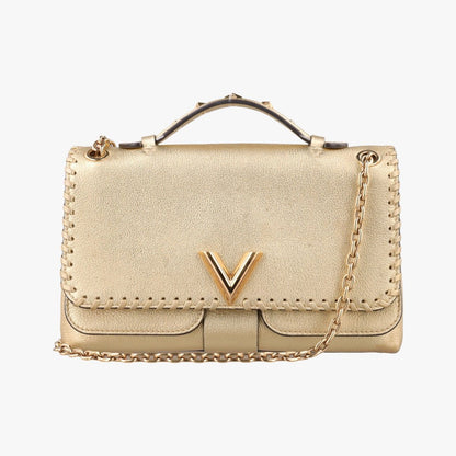 Louis Vuitton Very Chain Gold Leather Necklace