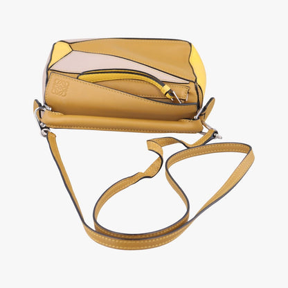 Loewe Puzzle Mini Beige Khaki Yellow Leather 06 Shoulder Bag — view 8