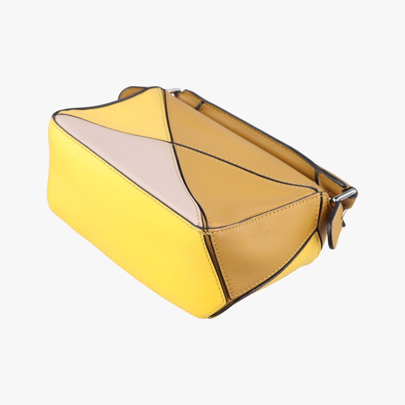 Loewe Puzzle Mini Beige Khaki Yellow Leather 06 Shoulder Bag — view 6