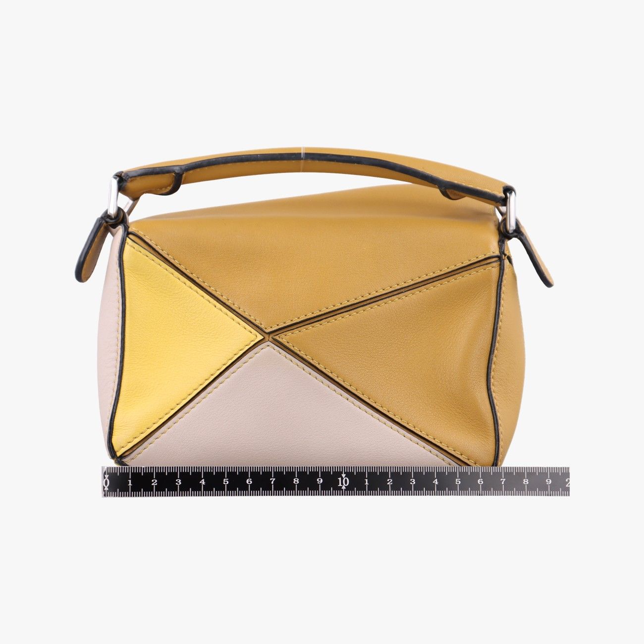 Loewe Puzzle Mini Beige Khaki Yellow Leather 06 Shoulder Bag — view 2