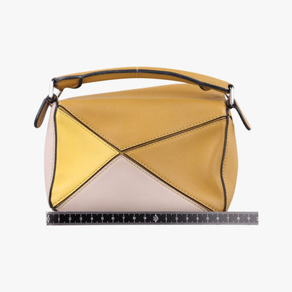 Loewe Puzzle Mini Beige Khaki Yellow Leather 06 Shoulder Bag — view 2