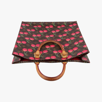 Louis Vuitton Cherry Sac Plat Brown Pattern Monogram Canvas Handbag — view 8