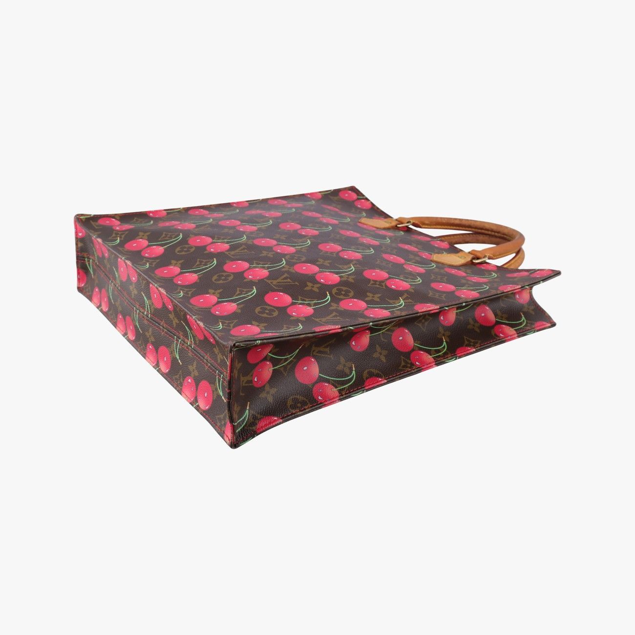 Louis Vuitton Cherry Sac Plat Brown Pattern Monogram Canvas Handbag — view 4