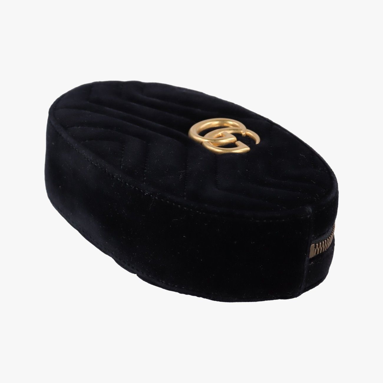 Gucci GG Marmont Black Velour Handbag — view 4