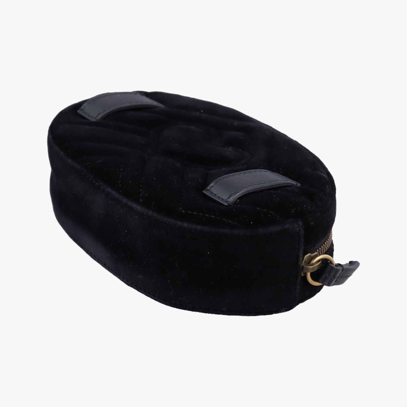 Gucci GG Marmont Black Velour Handbag — view 6
