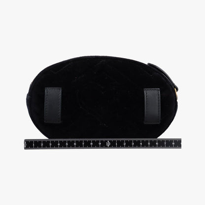Gucci GG Marmont Black Velour Handbag — view 2