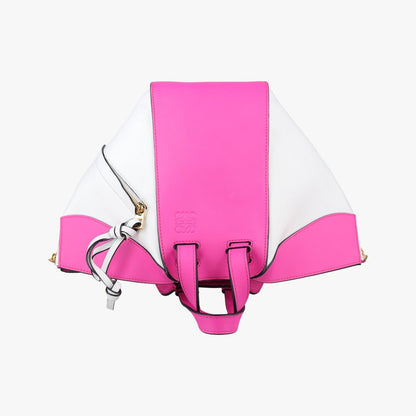 Loewe Hammock Rose Red White Leather 05 Shoulder Bag — view 8