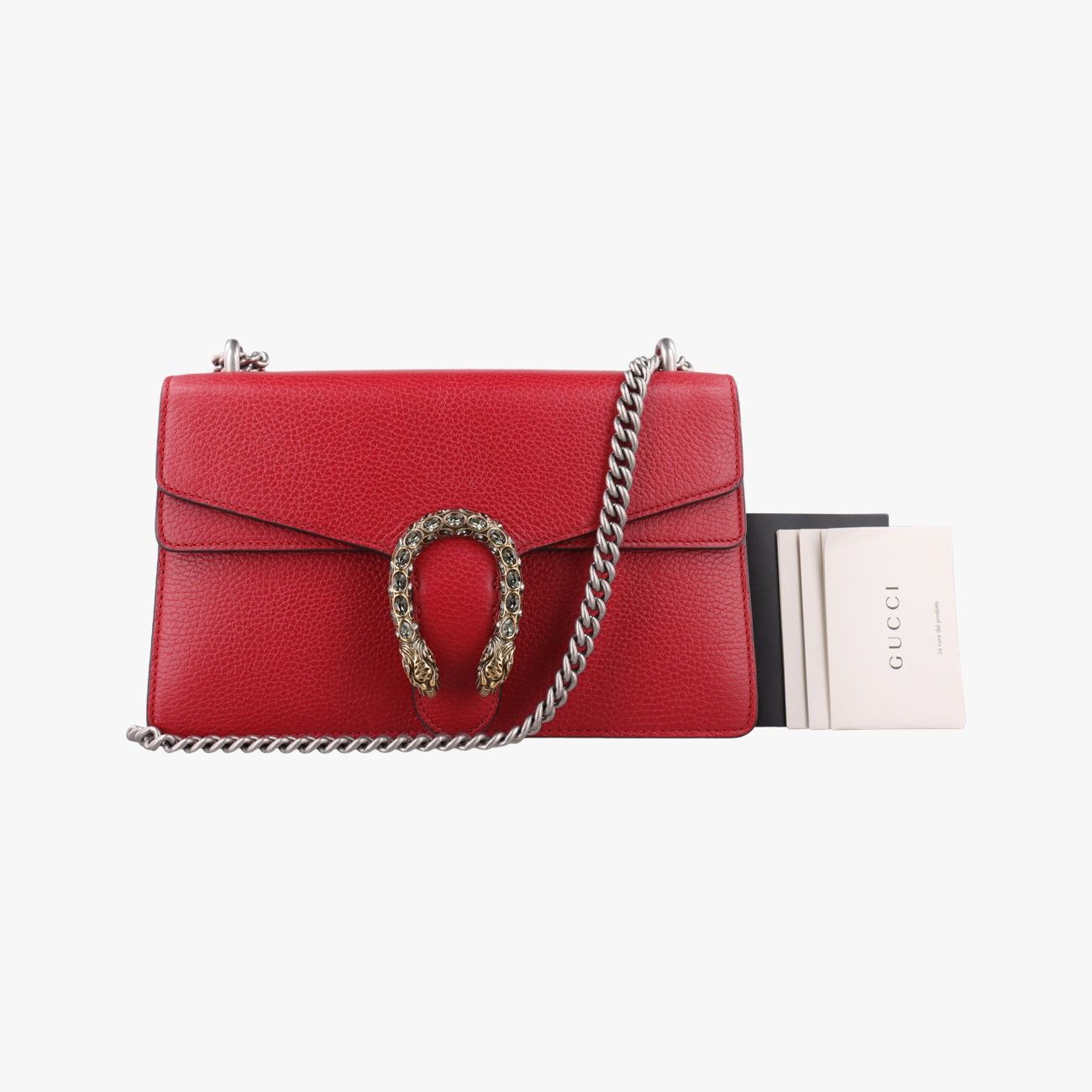 Gucci Dionysus Red Leather Shoulder Bag