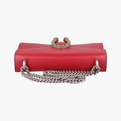 Gucci Dionysus Red Leather Shoulder Bag — view 8