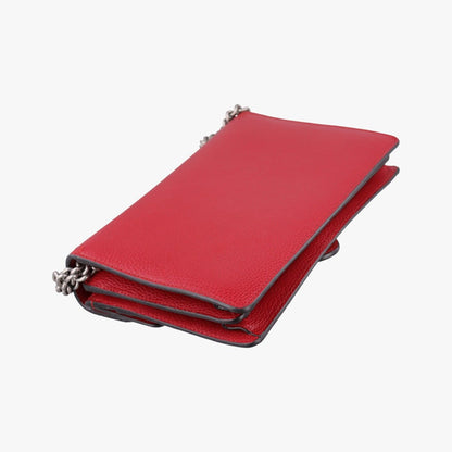 Gucci Dionysus Red Leather Shoulder Bag — view 7