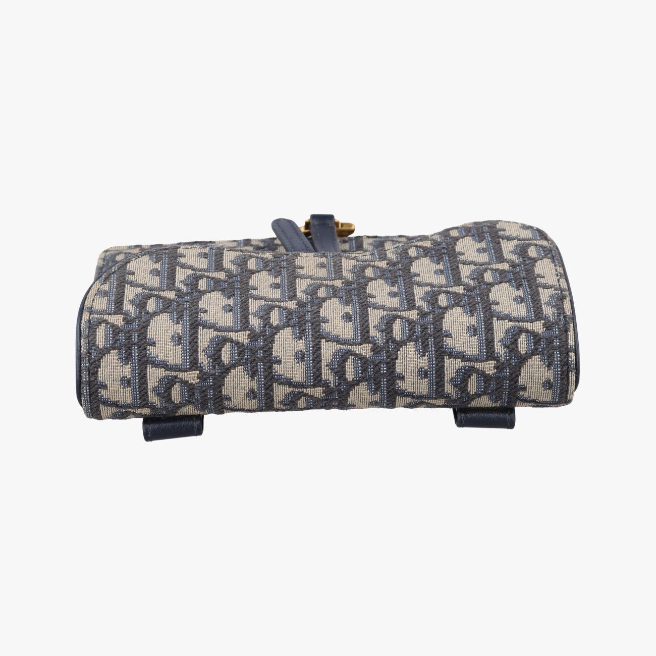 Dior Saddle Navy Gray Jacquard Shoulder Bag — view 8