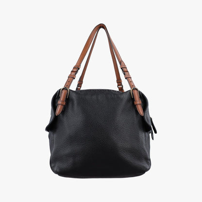 Bottega Veneta Cube Soft Bag Black Brown Leather