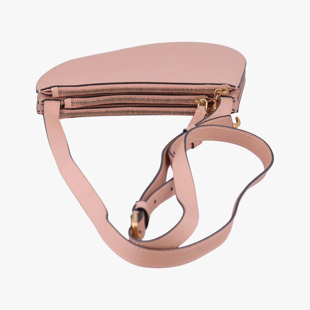 Dior Saddle Pink Leather Shoulder Bag — view 8