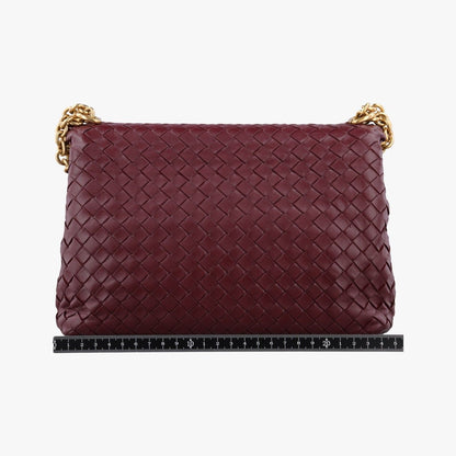 Bottega Veneta Intrecciato Olympia Wine Red Lambskin — view 2