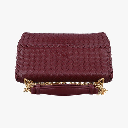 Bottega Veneta Intrecciato Olympia Wine Red Lambskin — view 8