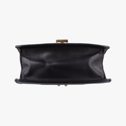 Gucci Sylvie Black Red Green Leather Shoulder Bag — view 3