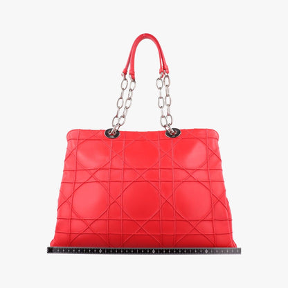 Dior Lady Cannage Soft Red Lambskin Handbag — view 2