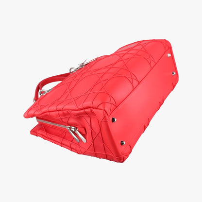 Dior Lady Cannage Soft Red Lambskin Handbag — view 5