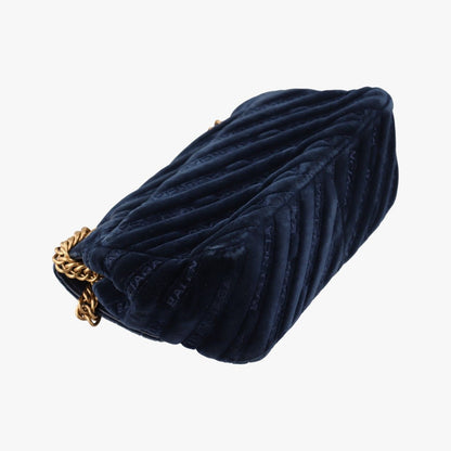 Balenciaga BB Round Navy Velour — view 7