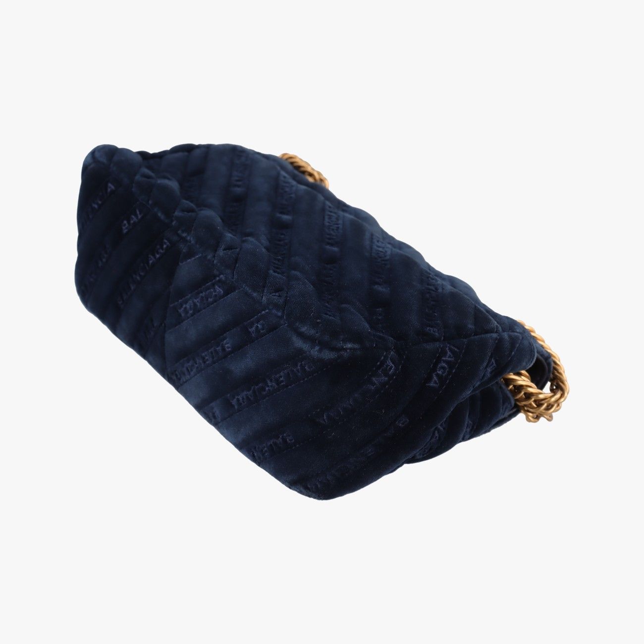 Balenciaga BB Round Navy Velour — view 6