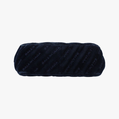 Balenciaga BB Round Navy Velour — view 3