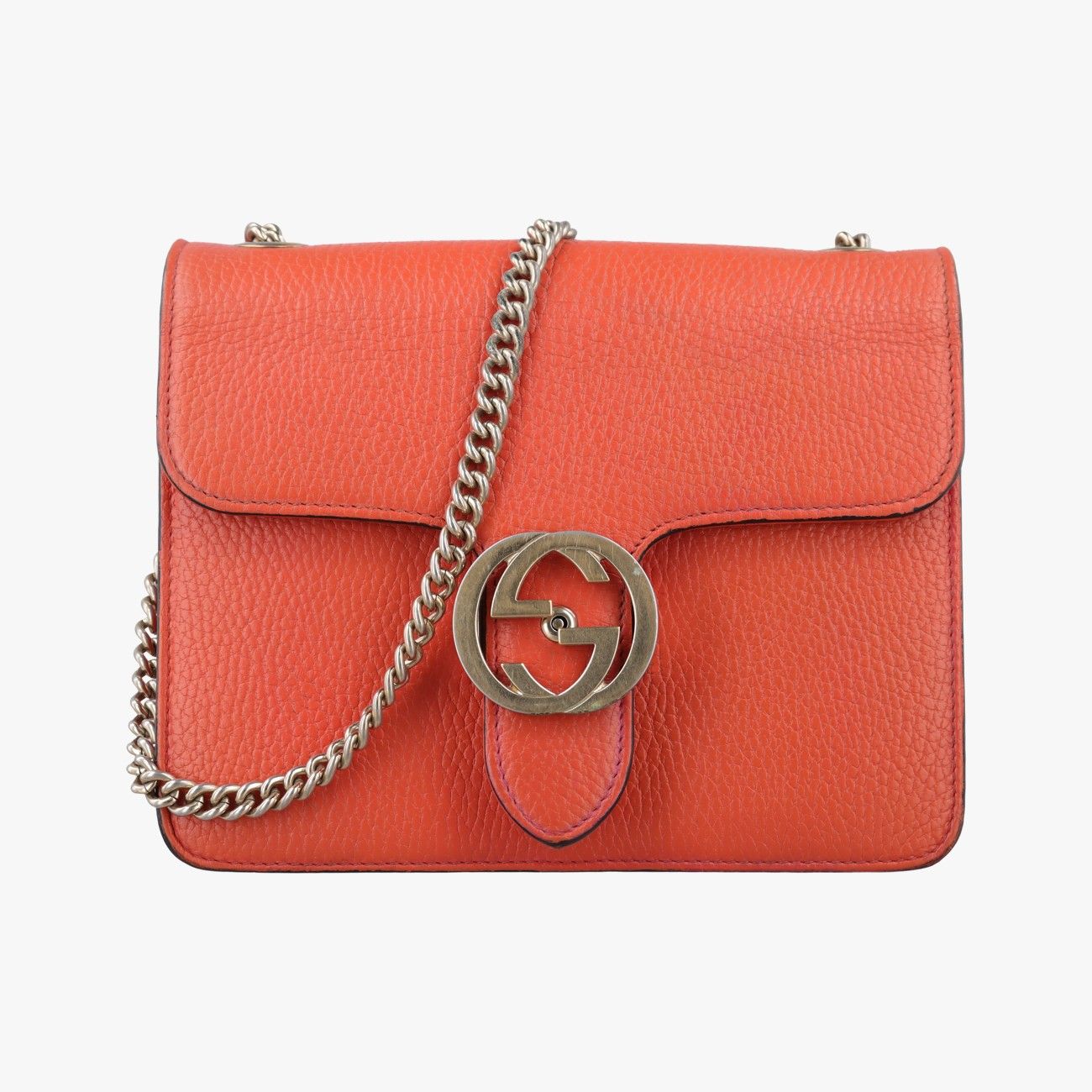 Gucci Interlocking Orange Leather