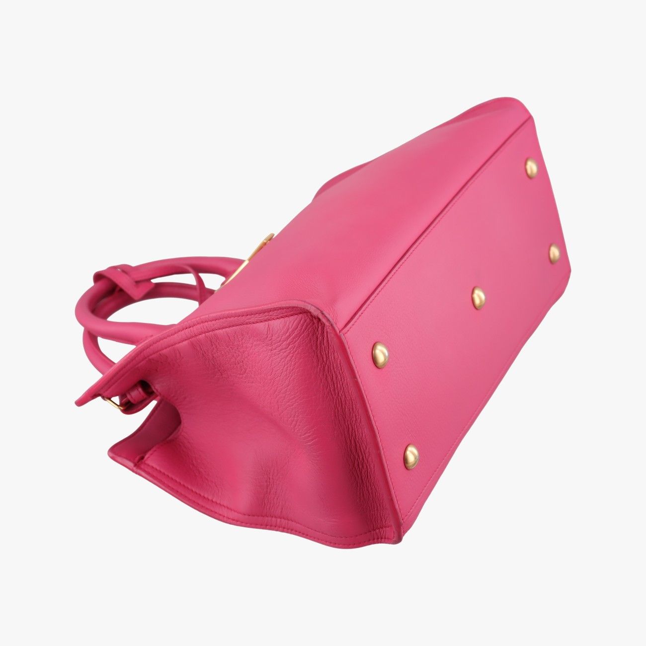 Saint Laurent Yves Laurenty Line Petit Cabas Rose Red Leather — view 5
