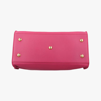 Saint Laurent Yves Laurenty Line Petit Cabas Rose Red Leather — view 3