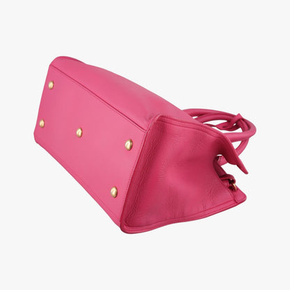 Saint Laurent Yves Laurenty Line Petit Cabas Rose Red Leather — view 6