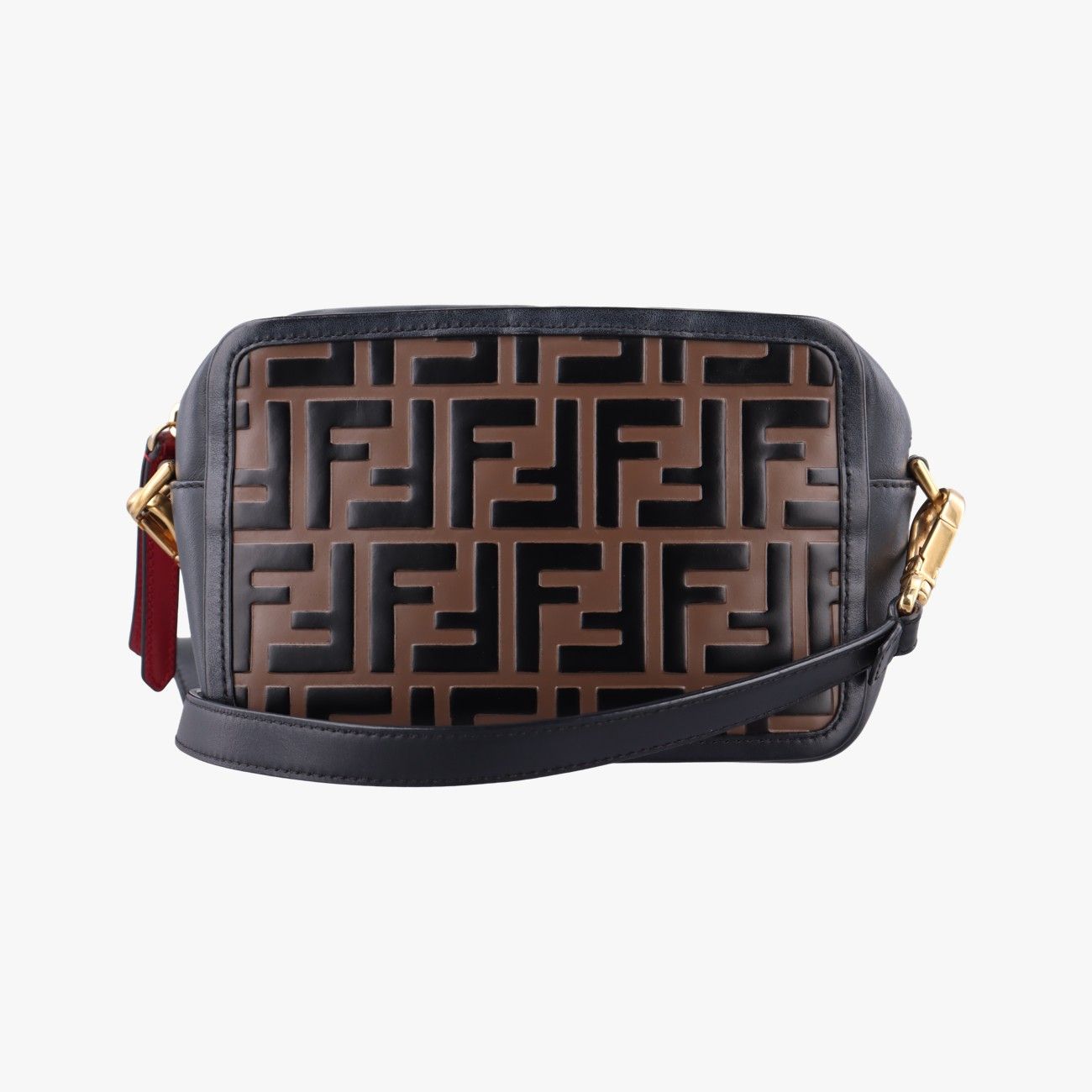 Fendi Cam Camera Brown Black Leather
