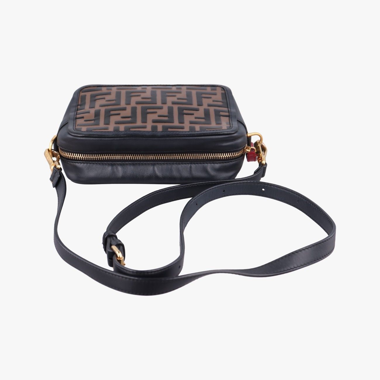 Fendi Cam Camera Brown Black Leather — view 8