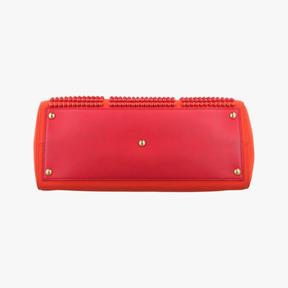 Fendi Toujours Orange Red Fabric Leather — view 3