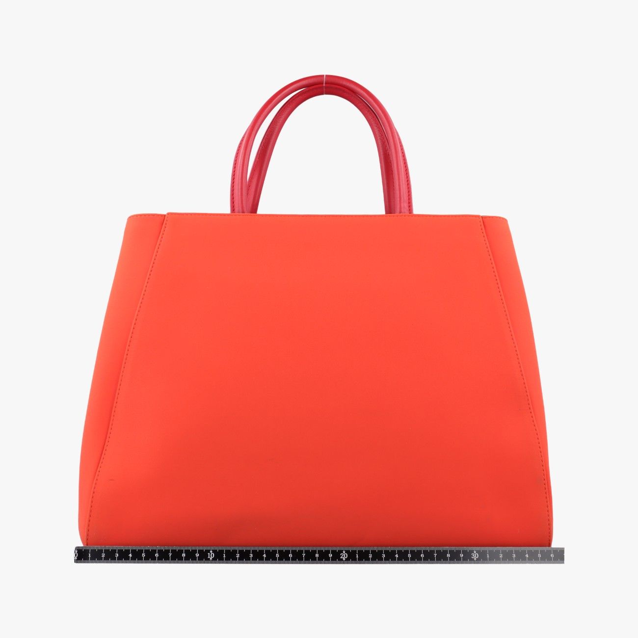 Fendi Toujours Orange Red Fabric Leather — view 2