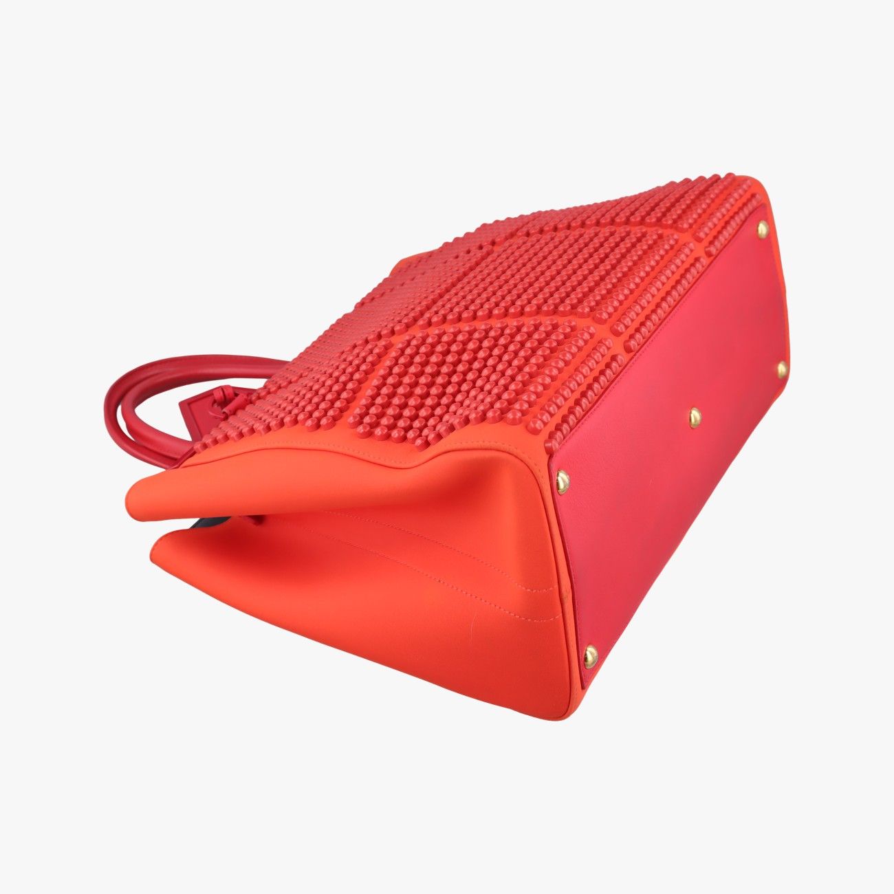 Fendi Toujours Orange Red Fabric Leather — view 5