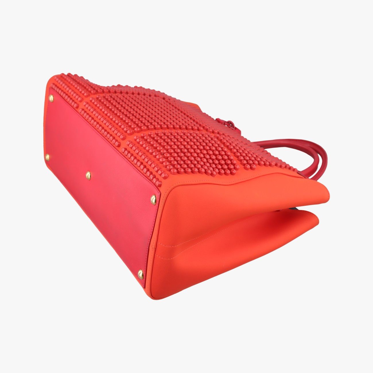 Fendi Toujours Orange Red Fabric Leather — view 4