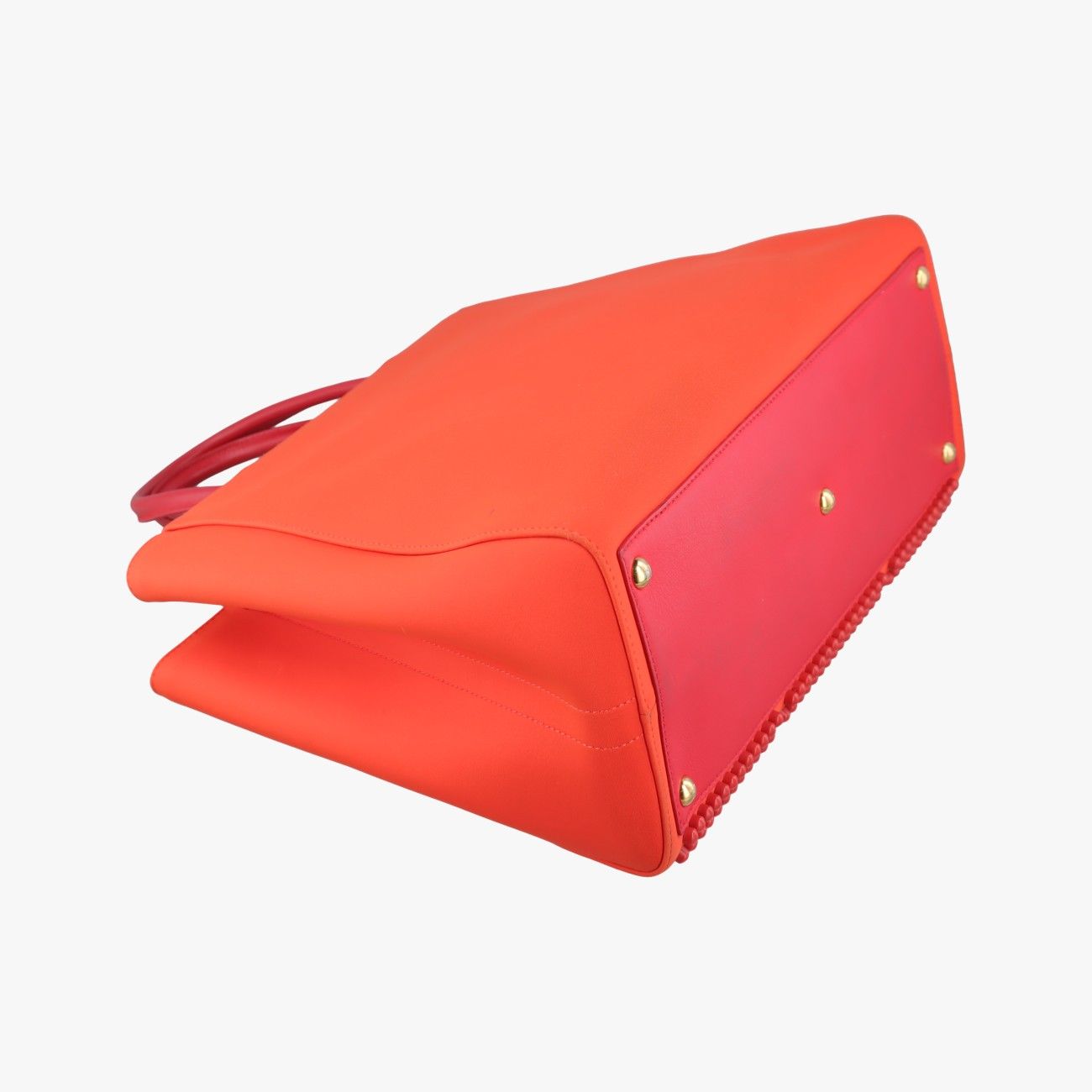 Fendi Toujours Orange Red Fabric Leather — view 7