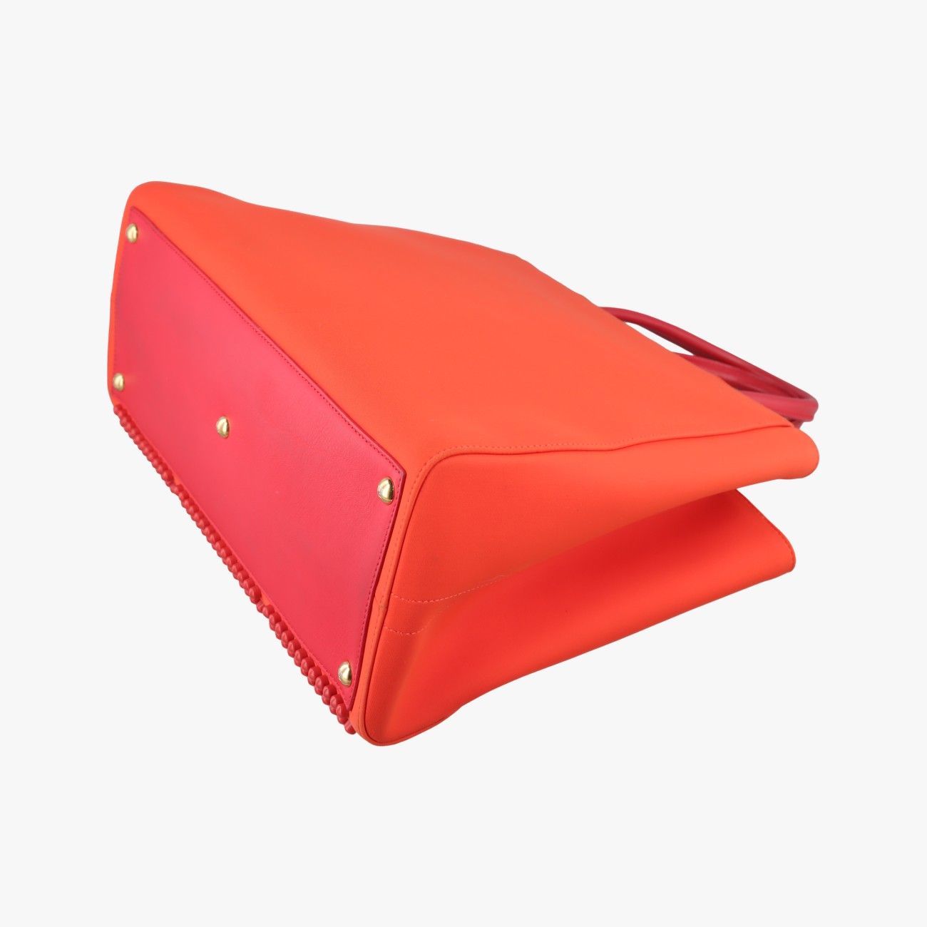Fendi Toujours Orange Red Fabric Leather — view 6