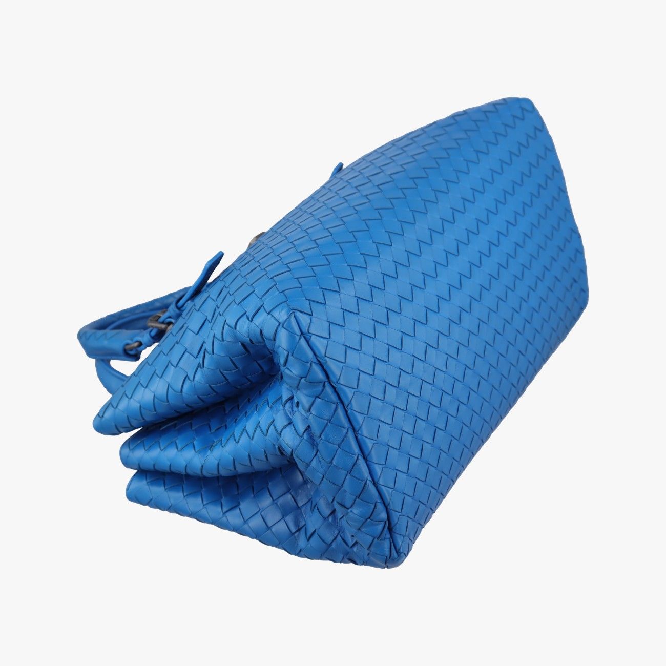 Bottega Veneta Rome Intrecciato Blue Lambskin — view 5