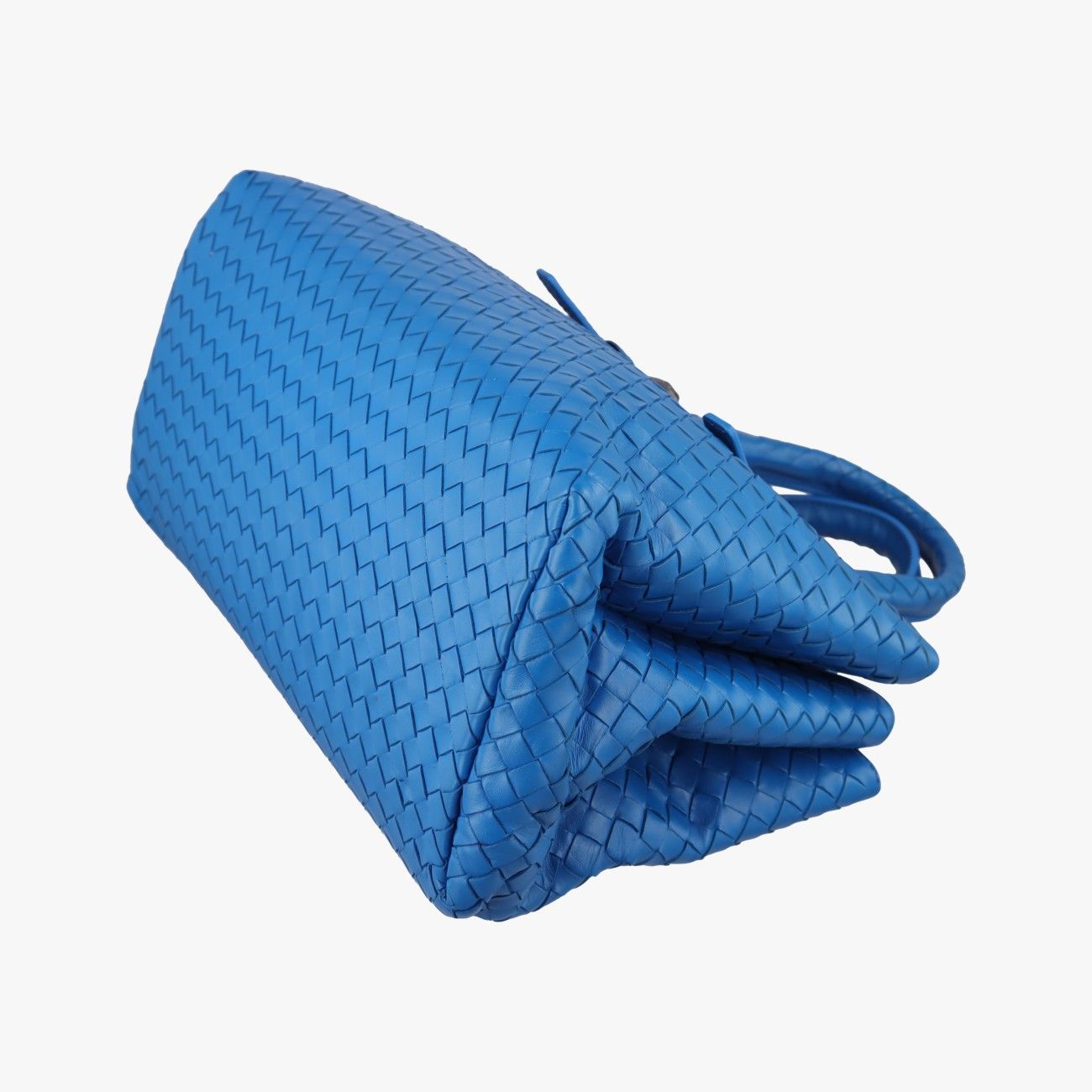 Bottega Veneta Rome Intrecciato Blue Lambskin — view 4