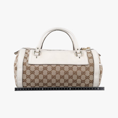 Gucci GG Pattern Trophy Beige Ivory Leather Canvas — view 2