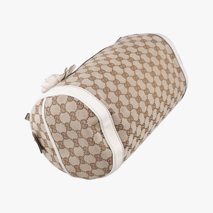 Gucci GG Pattern Trophy Beige Ivory Leather Canvas — view 5
