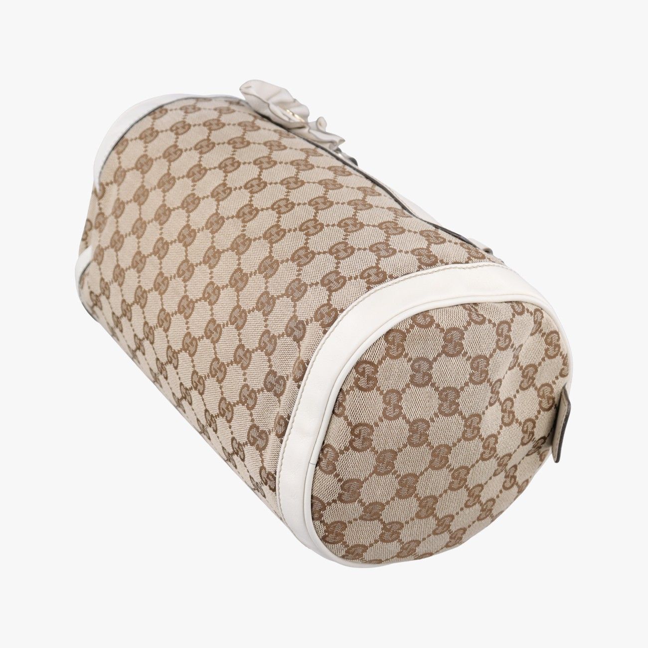 Gucci GG Pattern Trophy Beige Ivory Leather Canvas — view 4