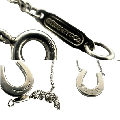 Tiffany & Co Vintage Horseshoe Necklace 925 Sterling Silver Pendant — view 3