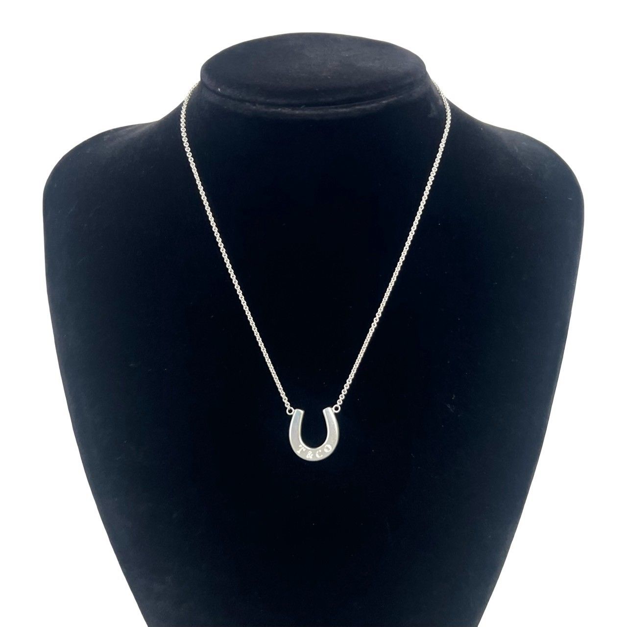 Tiffany & Co Vintage Horseshoe Necklace 925 Sterling Silver Pendant — view 2