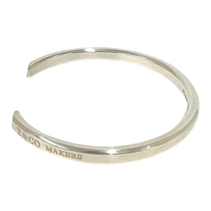 Tiffany & Co Makers Narrow Cuff Bangle 925 Sterling Silver Bracelet — view 4