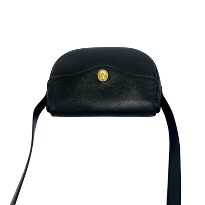 Dior Vintage CD Logo Leather Mini Shoulder Bag Pochette Black — view 4