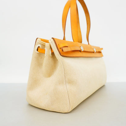 Hermes Tote Bag Herbag Cabas MM Toile Ash Natural Silver — view 2