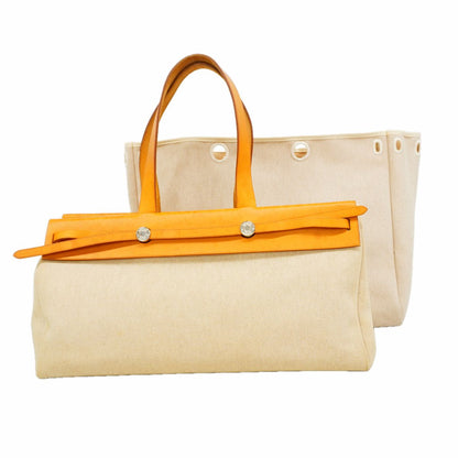 Hermes Tote Bag Herbag Cabas MM Toile Ash Natural Silver