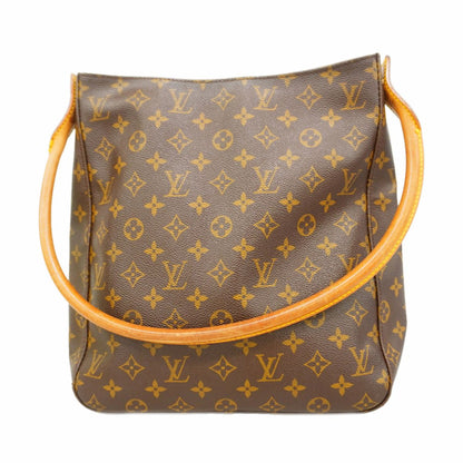 Louis Vuitton Shoulder Bag Monogram Looping GM Brown